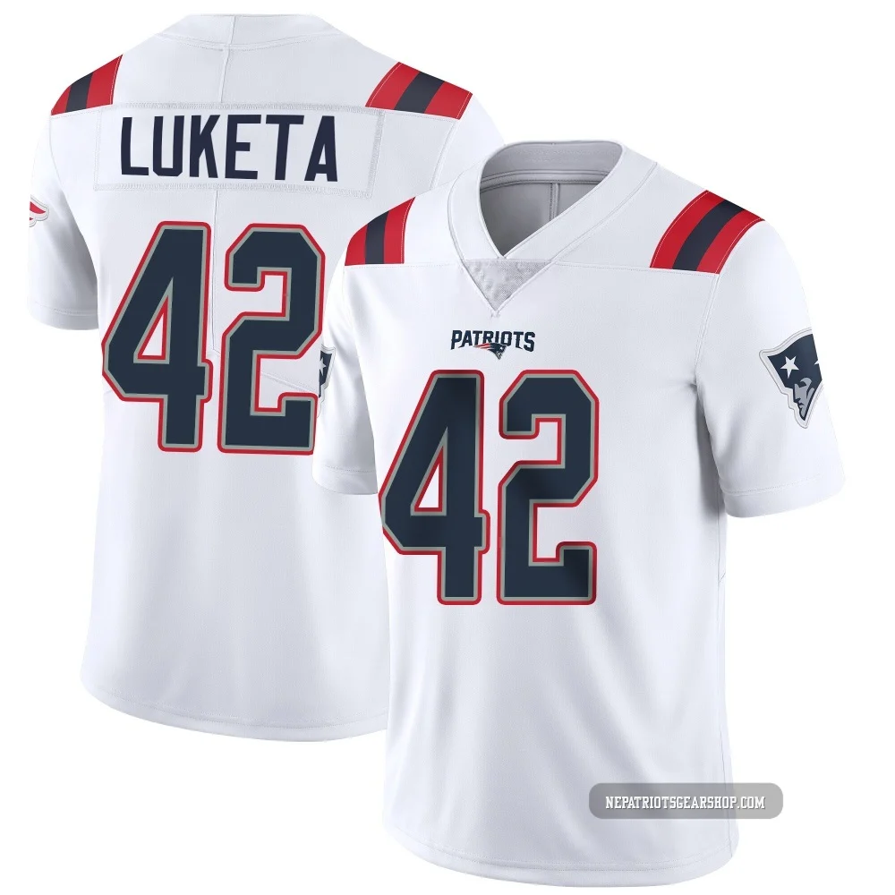Jesse Luketa ＃42 New England Patriots Limited Vapor Untouchable Jersey - Men's White