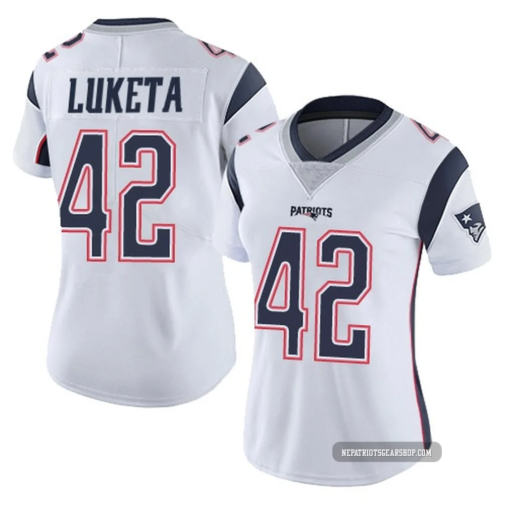 Jesse Luketa ＃42 New England Patriots Limited Vapor Untouchable Jersey - Women's White