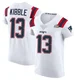 Jimmy Kibble ＃13 New England Patriots Elite Vapor Untouchable Super Bowl LX Patch Jersey - Men's White