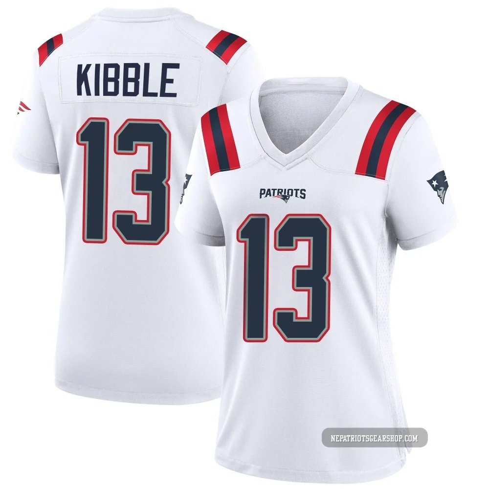 Jimmy Kibble ＃13 New England Patriots Game Jersey - Women's White