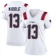 Jimmy Kibble ＃13 New England Patriots Game Jersey - Women's White