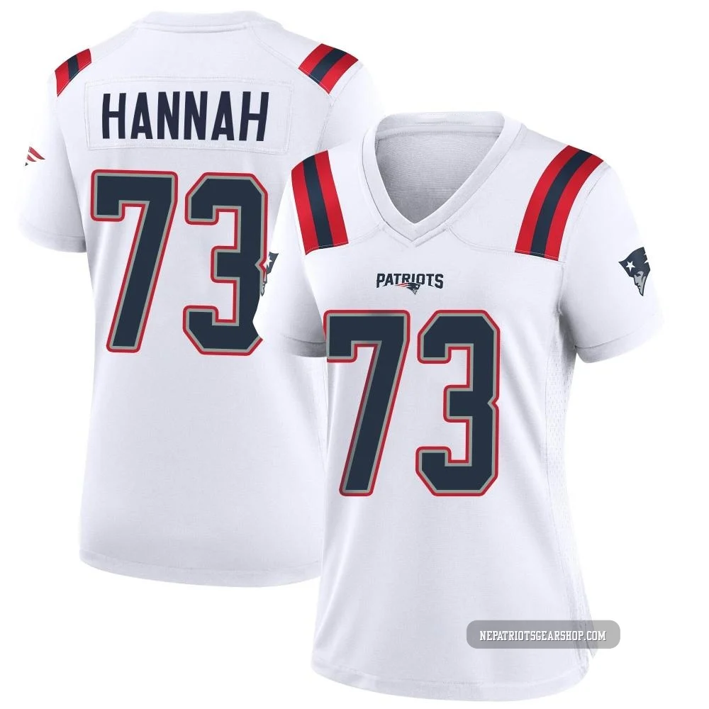 John Hannah ＃73 New England Patriots Game Jersey - Women's White