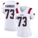 John Hannah ＃73 New England Patriots Game Jersey - Women's White