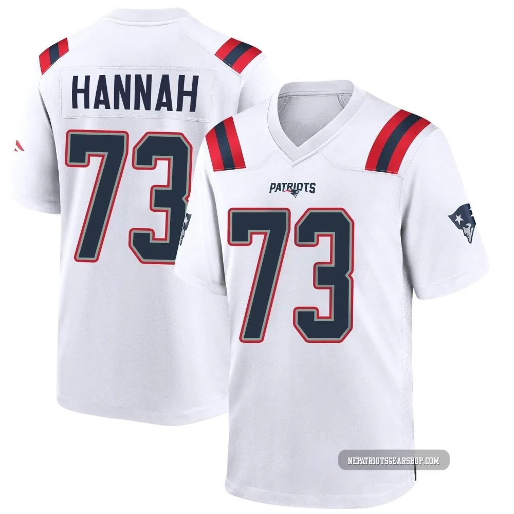 John Hannah ＃73 New England Patriots Game Jersey - Youth White