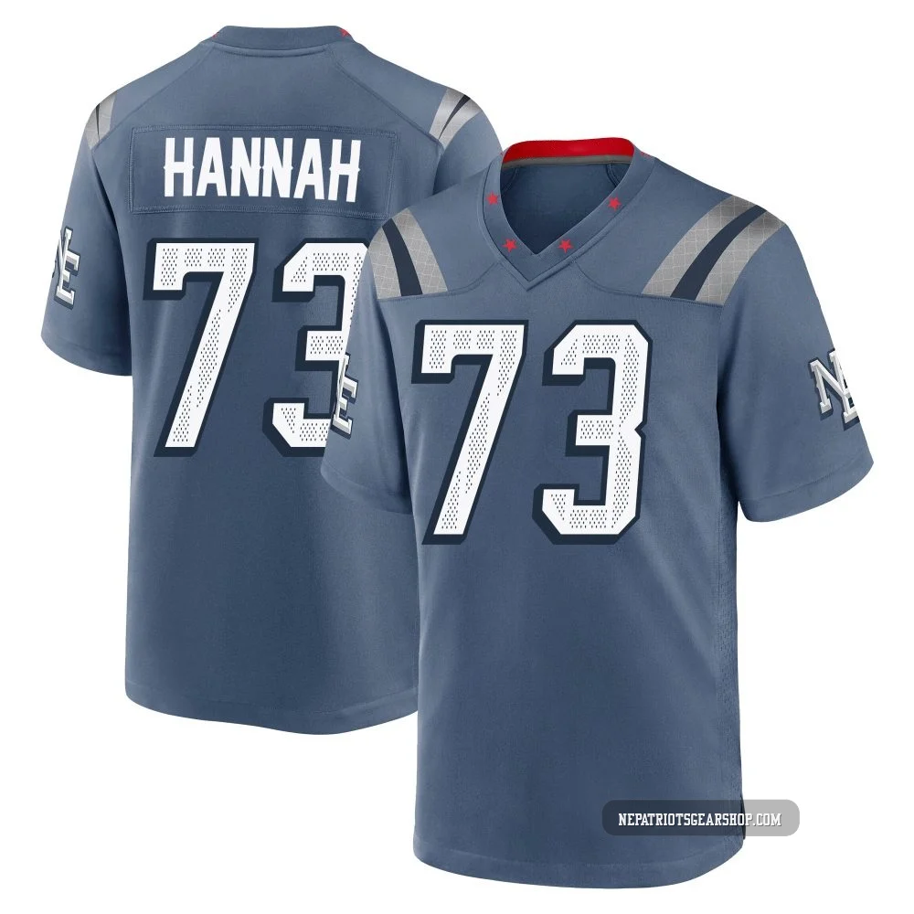 John Hannah ＃73 New England Patriots Game Storm 2025 Rivalries Collection Jersey - Men's Blue