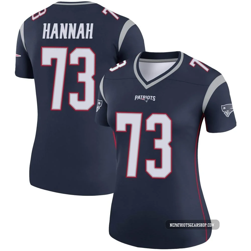 John Hannah ＃73 New England Patriots Legend Jersey - Women's Navy