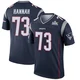 John Hannah ＃73 New England Patriots Legend Super Bowl LX Patch Jersey - Men's Navy