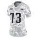 John Hannah ＃73 New England Patriots Limited 2024 Salute to Service Jersey - Women's Arctic Camo