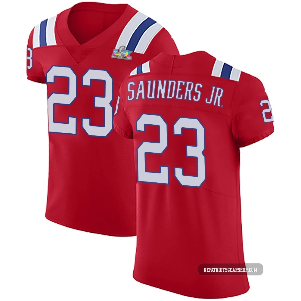 John Saunders Jr. ＃23 New England Patriots Elite Vapor Untouchable Alternate Super Bowl LX Patch Jersey - Men's Red