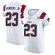 John Saunders Jr. ＃23 New England Patriots Elite Vapor Untouchable Super Bowl LX Patch Jersey - Men's White