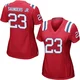 John Saunders Jr. ＃23 New England Patriots Game Alternate Jersey - Women's Red