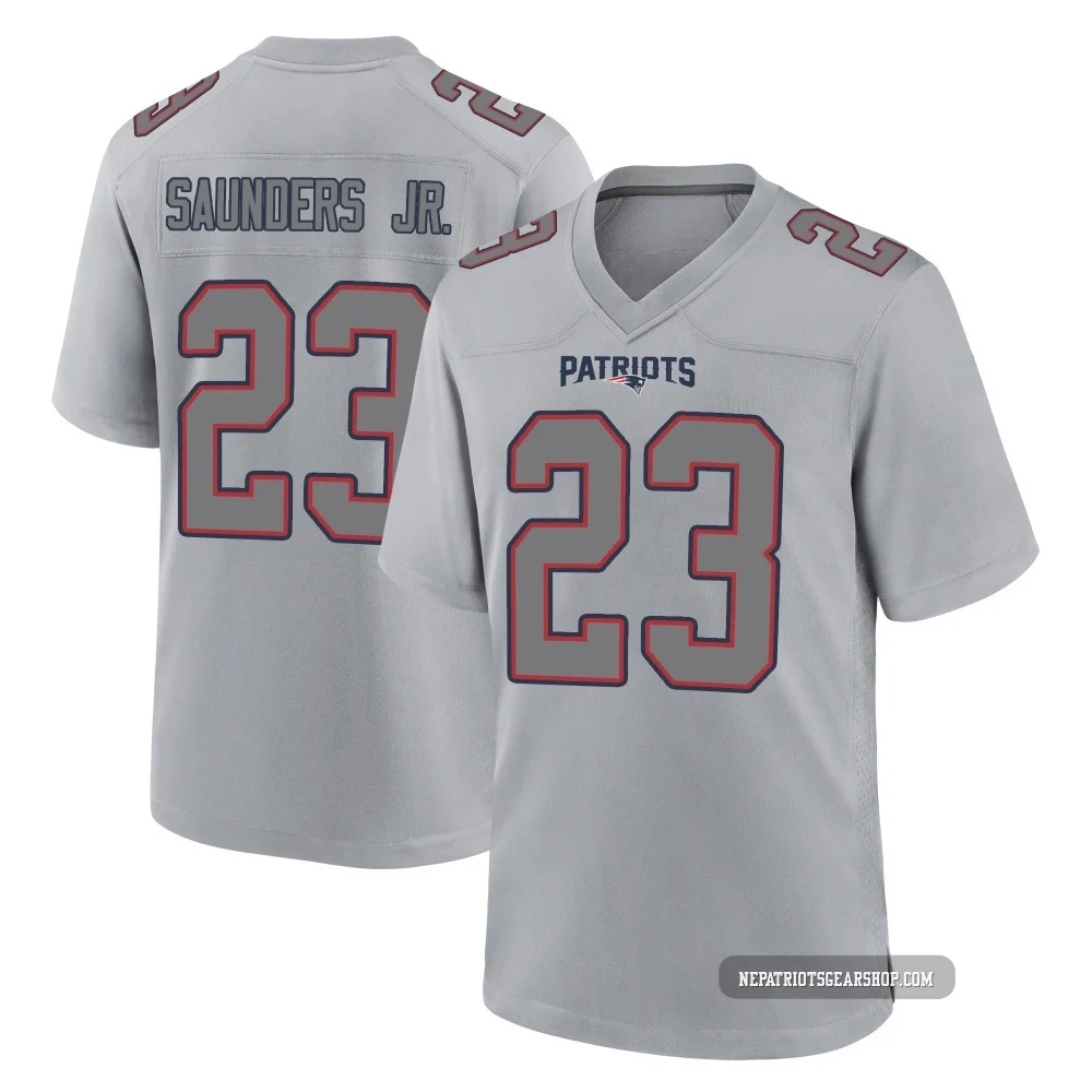 John Saunders Jr. ＃23 New England Patriots Game Silver Atmosphere Fashion Jersey - Men's