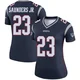 John Saunders Jr. ＃23 New England Patriots Legend Jersey - Women's Navy