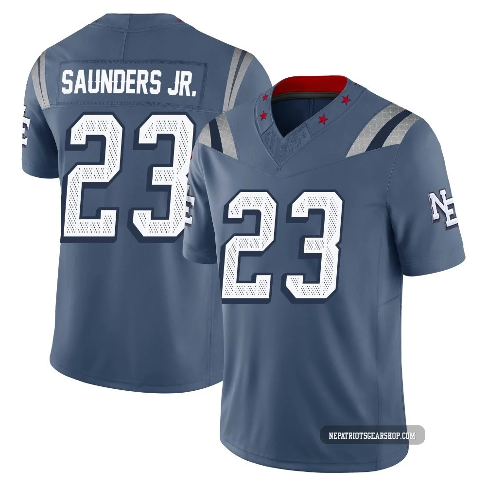 John Saunders Jr. ＃23 New England Patriots Limited Storm 2025 Rivalries Collection Jersey - Youth Blue