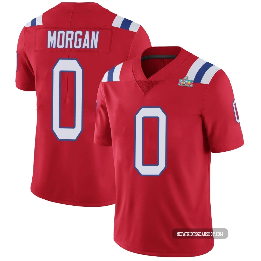 JonDarius Morgan ＃0 New England Patriots Limited Vapor Untouchable Alternate Super Bowl LX Patch Jersey - Men's Red