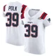 Jordan Polk ＃39 New England Patriots Elite Vapor Untouchable Super Bowl LX Patch Jersey - Men's White