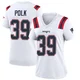 Jordan Polk ＃39 New England Patriots Game Jersey - Women's White