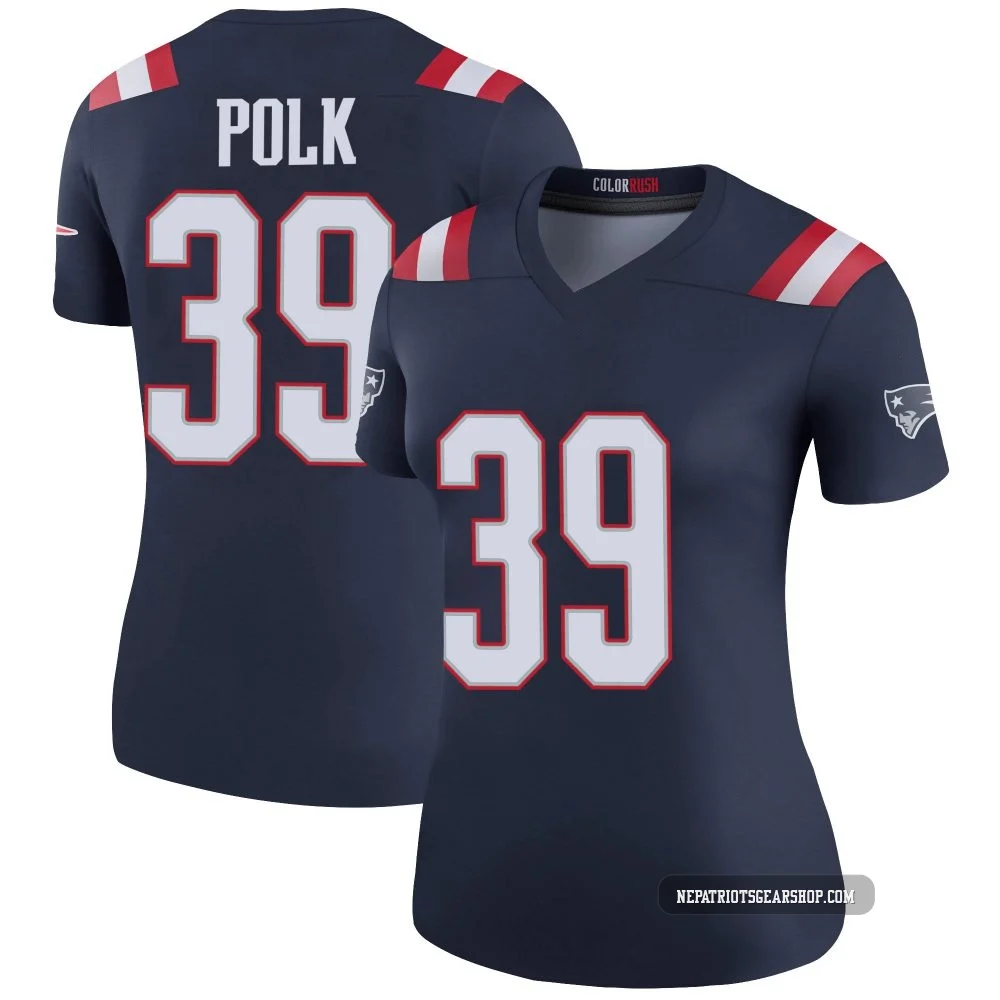 Jordan Polk ＃39 New England Patriots Legend Color Rush Jersey - Women's Navy