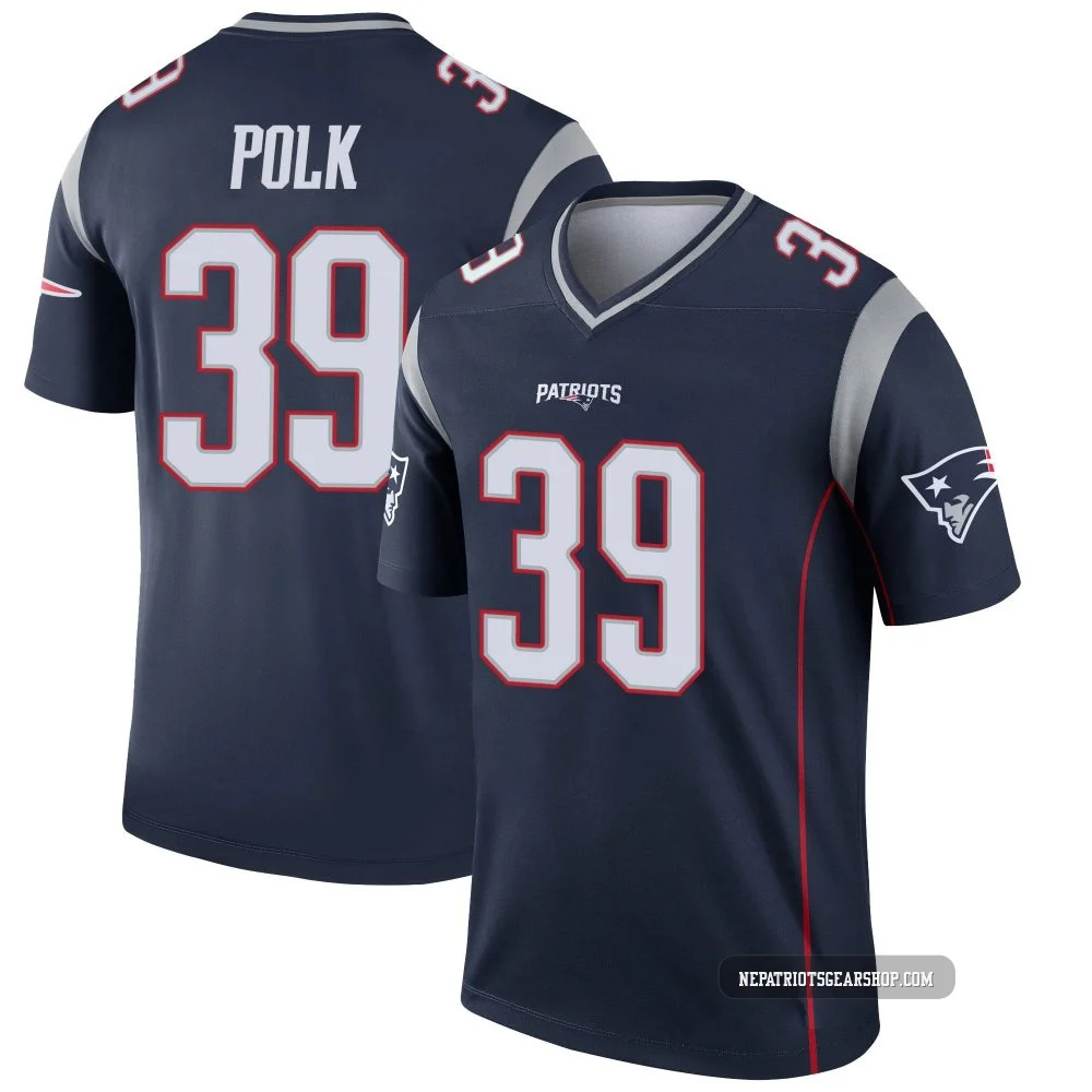 Jordan Polk ＃39 New England Patriots Legend Jersey - Men's Navy