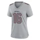 Josh Minkins ＃16 New England Patriots Game Silver Atmosphere Fashion Jersey - Women's