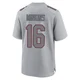 Josh Minkins ＃16 New England Patriots Game Silver Atmosphere Fashion Jersey - Youth