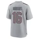 Josh Minkins ＃16 New England Patriots Game Silver Atmosphere Fashion Super Bowl LX Patch Jersey - Men's