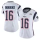 Josh Minkins ＃16 New England Patriots Limited Vapor Untouchable Super Bowl LX Patch Jersey - Women's White