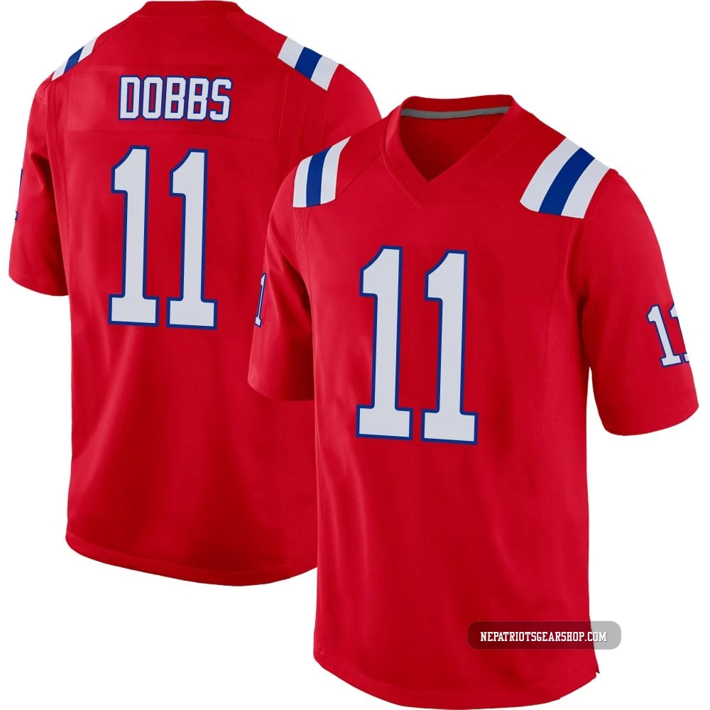 Joshua Dobbs ＃11 New England Patriots Game Alternate Jersey - Youth Red