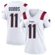 Joshua Dobbs ＃11 New England Patriots Game Jersey - Women's White