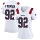 Joshua Farmer ＃92 New England Patriots Game Jersey - Women's White