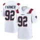 Joshua Farmer ＃92 New England Patriots Game Super Bowl LX Patch Jersey - Men's White