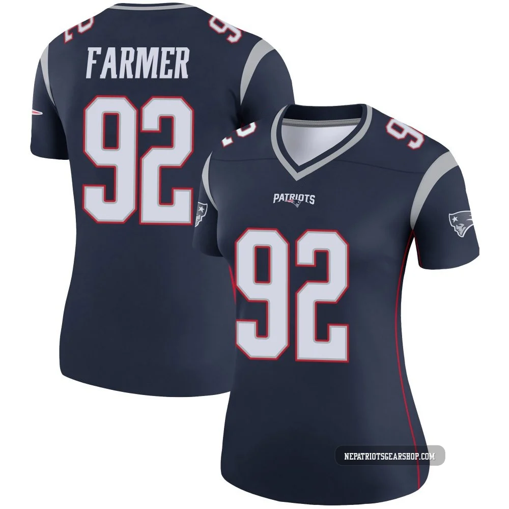 Joshua Farmer ＃92 New England Patriots Legend Jersey - Women's Navy