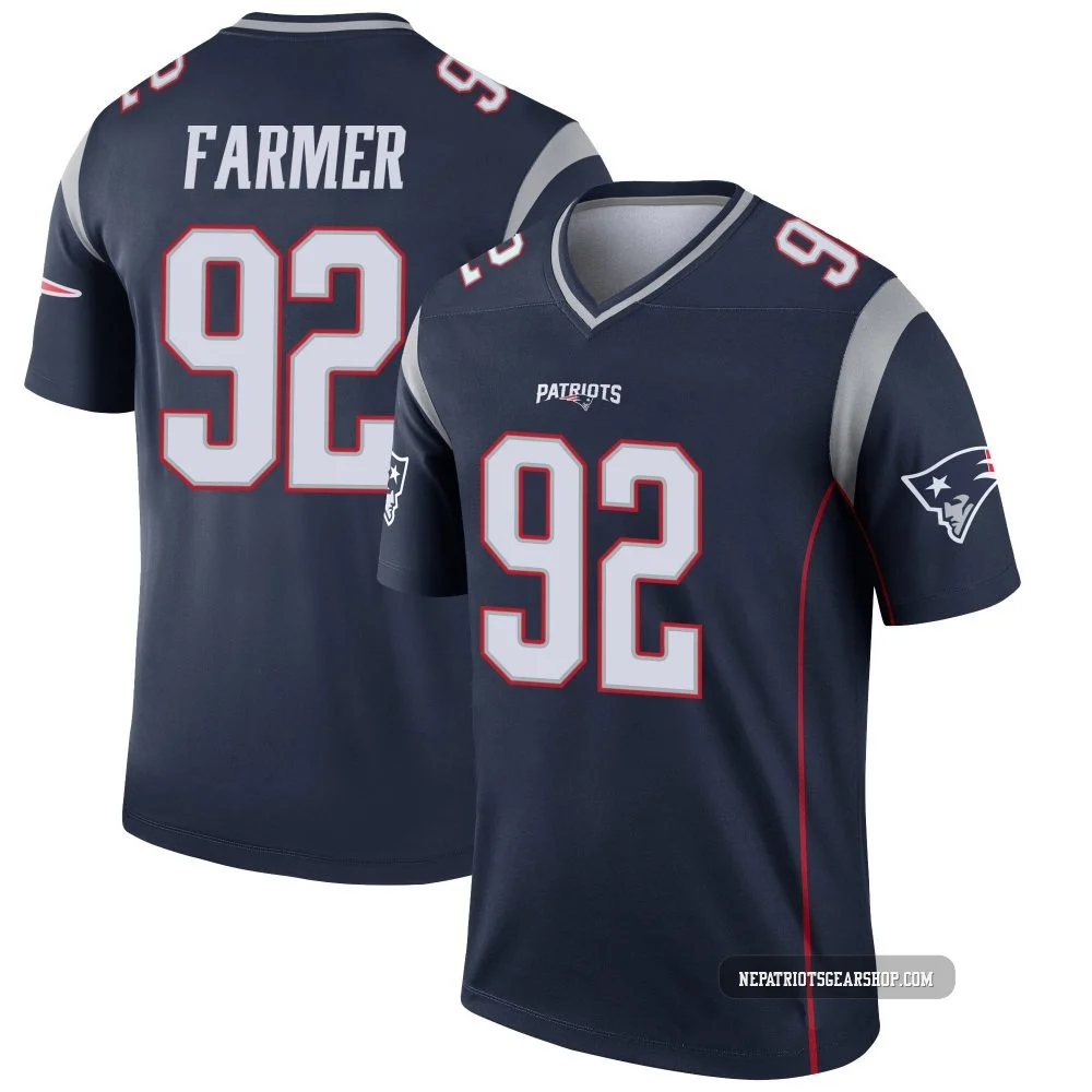 Joshua Farmer ＃92 New England Patriots Legend Jersey - Youth Navy