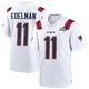 Julian Edelman ＃11 New England Patriots Game Super Bowl LX Patch Jersey - Youth White