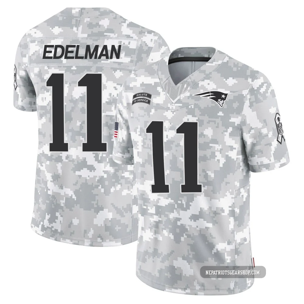 Julian Edelman ＃11 New England Patriots Limited 2024 Salute to Service Jersey - Youth Arctic Camo