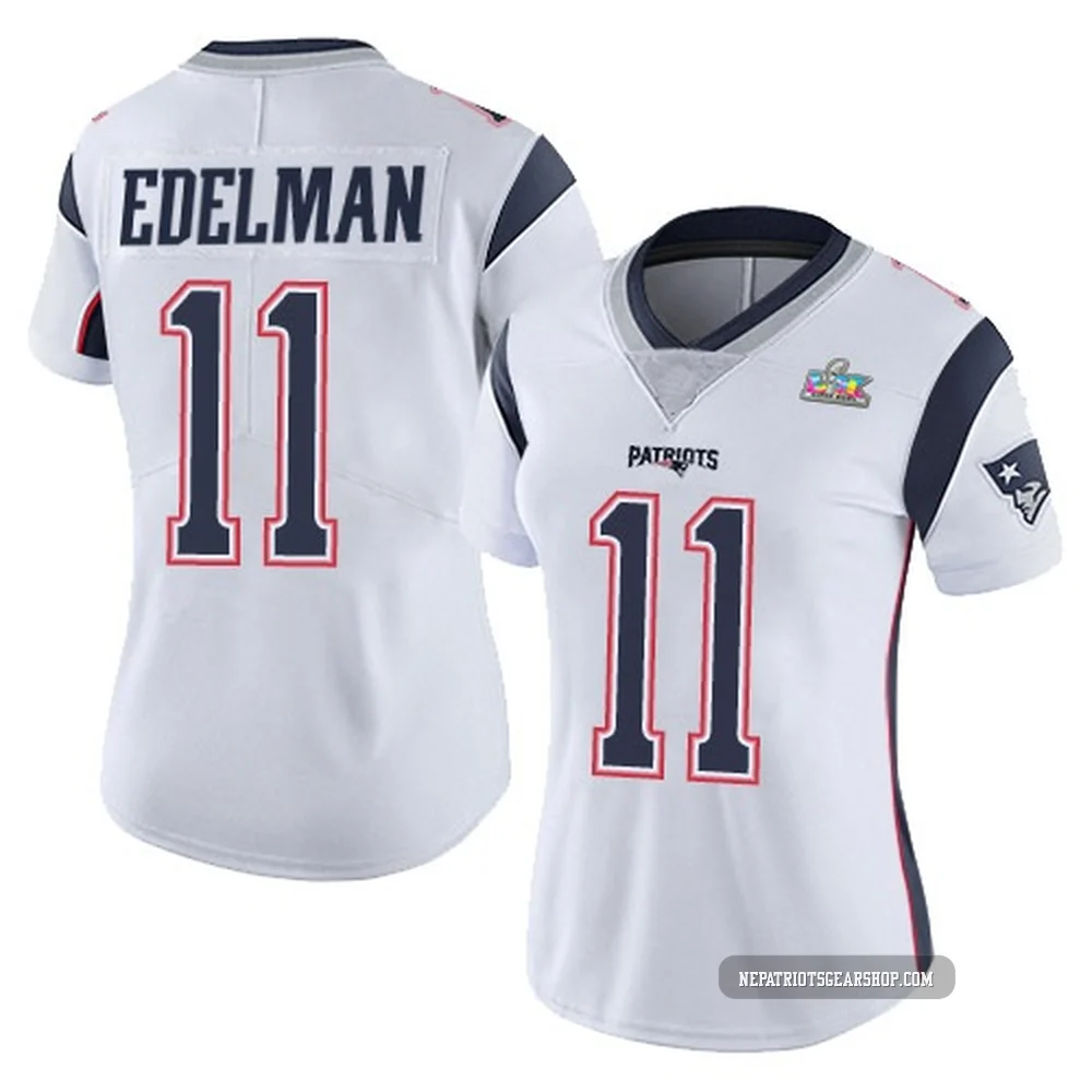 Julian Edelman ＃11 New England Patriots Limited Vapor Untouchable Super Bowl LX Patch Jersey - Women's White