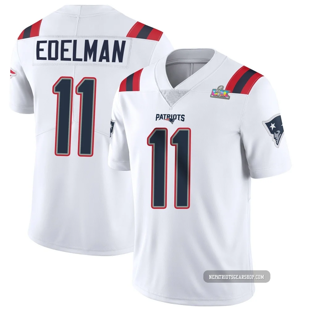 Julian Edelman ＃11 New England Patriots Limited Vapor Untouchable Super Bowl LX Patch Jersey - Youth White