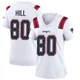 Julian Hill ＃80 New England Patriots Game Jersey - Women's White