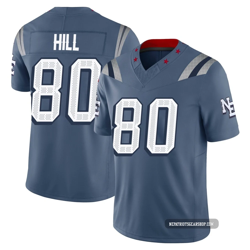 Julian Hill ＃80 New England Patriots Limited Storm 2025 Rivalries Collection Jersey - Men's Blue