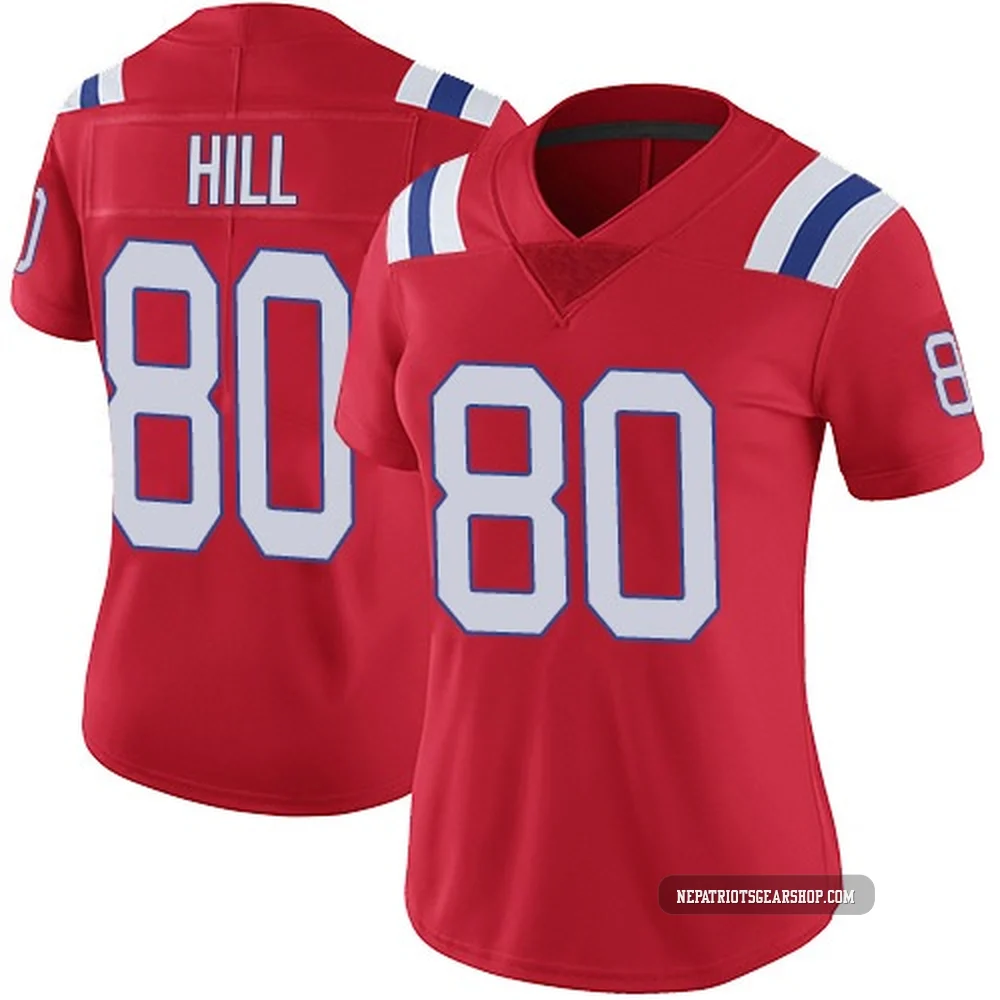 Julian Hill ＃80 New England Patriots Limited Vapor Untouchable Alternate Jersey - Women's Red