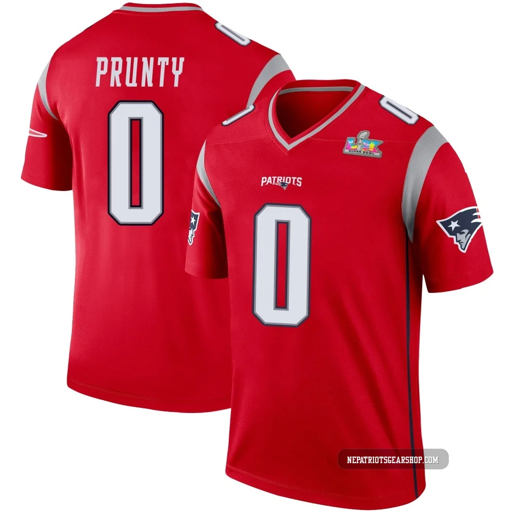 Karon Prunty ＃0 New England Patriots Legend Inverted Super Bowl LX Patch Jersey - Men's Red