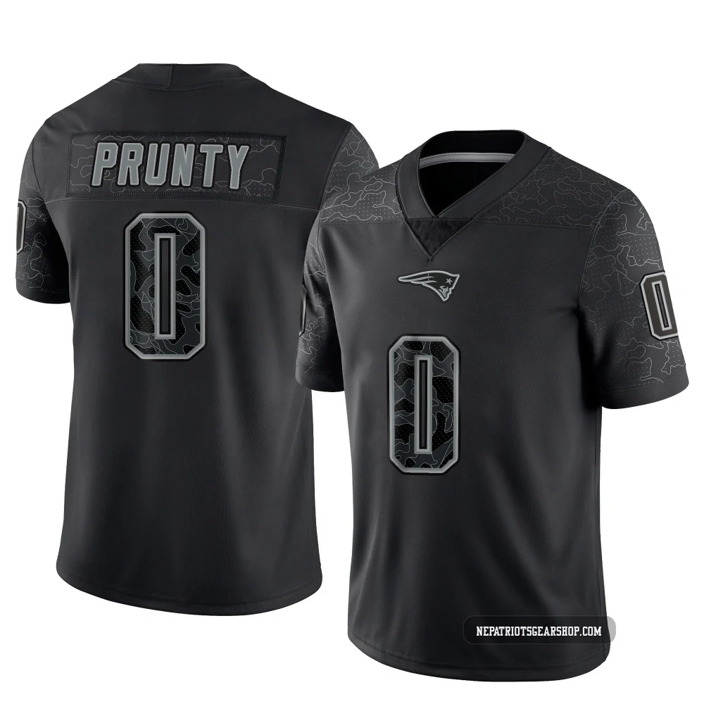 Karon Prunty ＃0 New England Patriots Limited Reflective Jersey - Youth Black