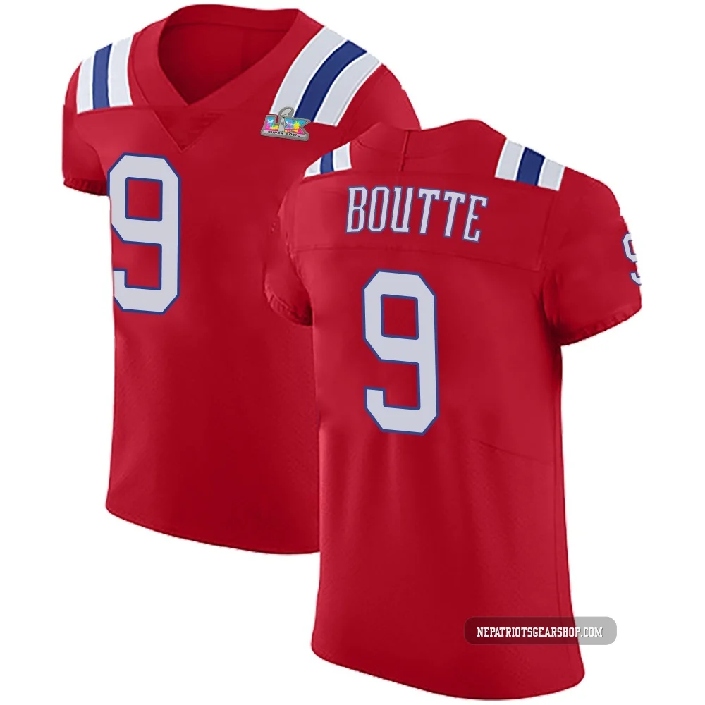 Kayshon Boutte ＃9 New England Patriots Elite Vapor Untouchable Alternate Super Bowl LX Patch Jersey - Men's Red