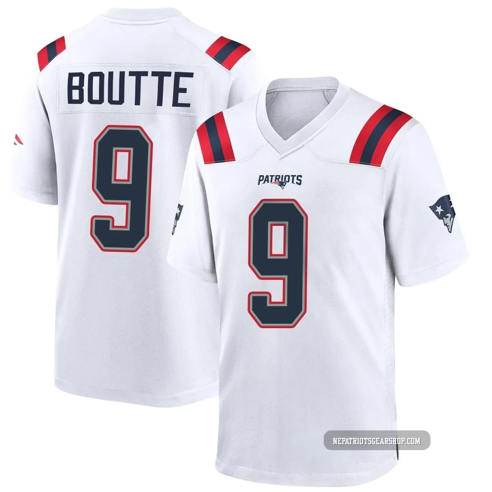 Kayshon Boutte ＃9 New England Patriots Game Jersey - Men's White