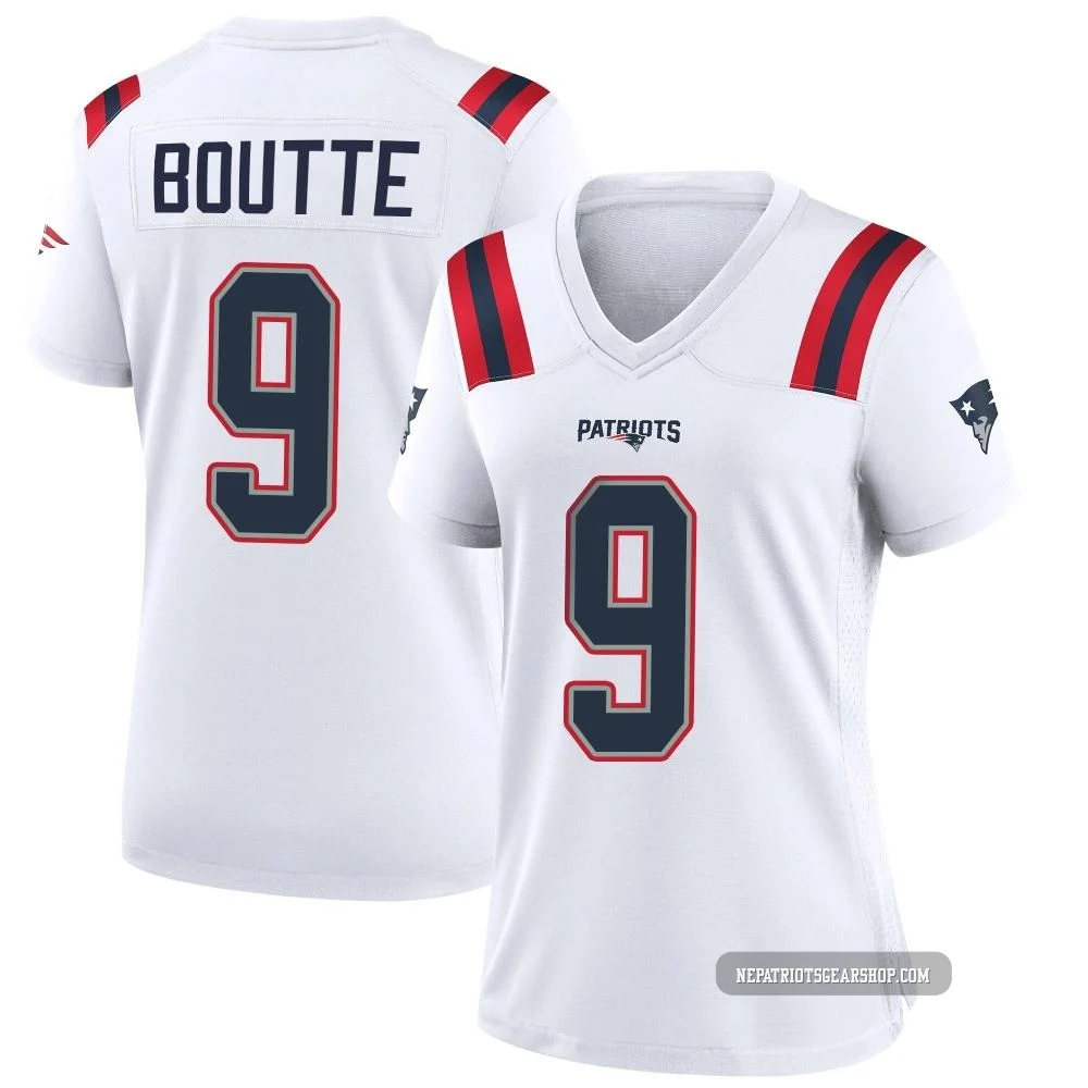 Kayshon Boutte ＃9 New England Patriots Game Jersey - Women's White