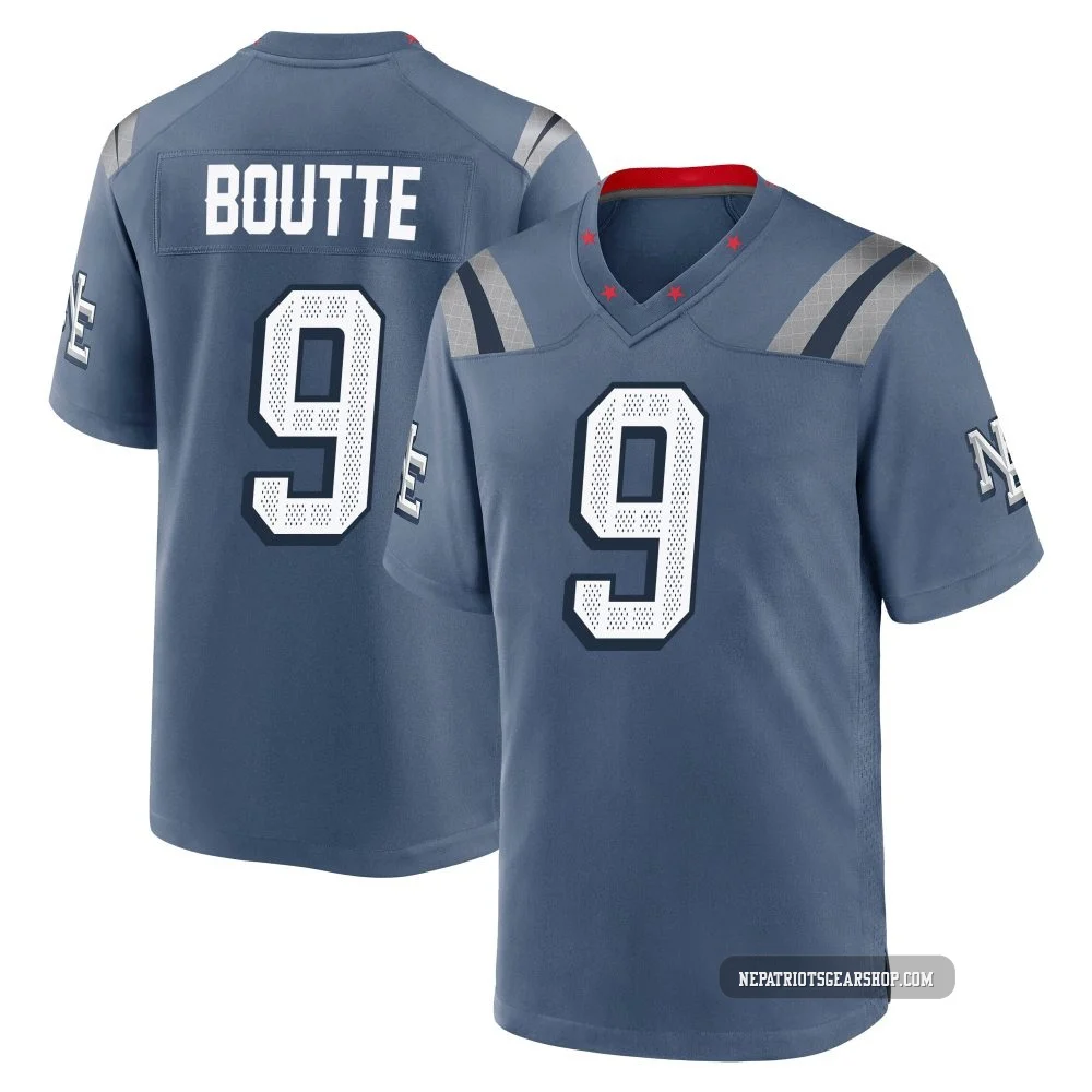 Kayshon Boutte ＃9 New England Patriots Game Storm 2025 Rivalries Collection Jersey - Youth Blue