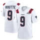 Kayshon Boutte ＃9 New England Patriots Game Super Bowl LX Patch Jersey - Men's White