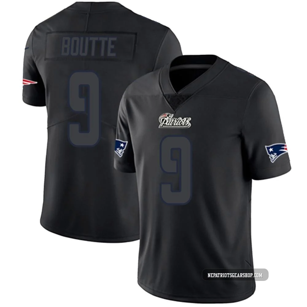 Kayshon Boutte ＃9 New England Patriots Limited Jersey - Youth Black Impact