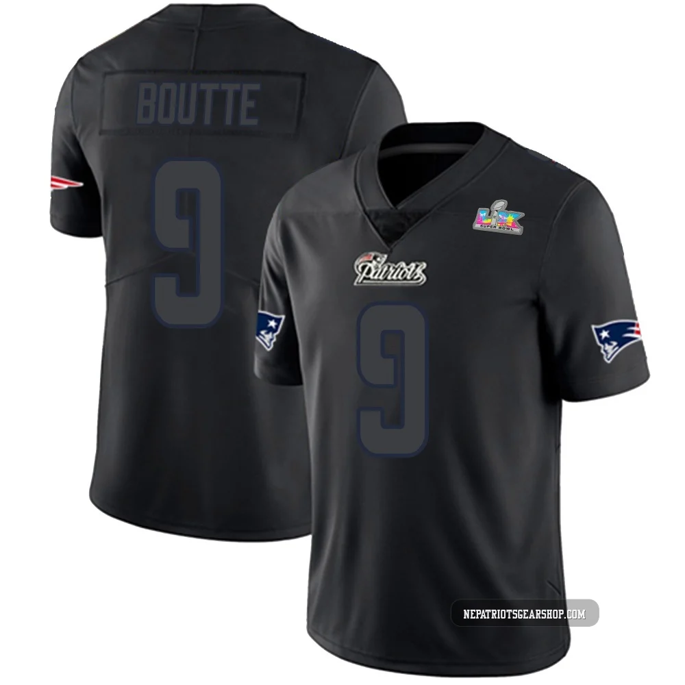 Kayshon Boutte ＃9 New England Patriots Limited Super Bowl LX Patch Jersey - Men's Black Impact