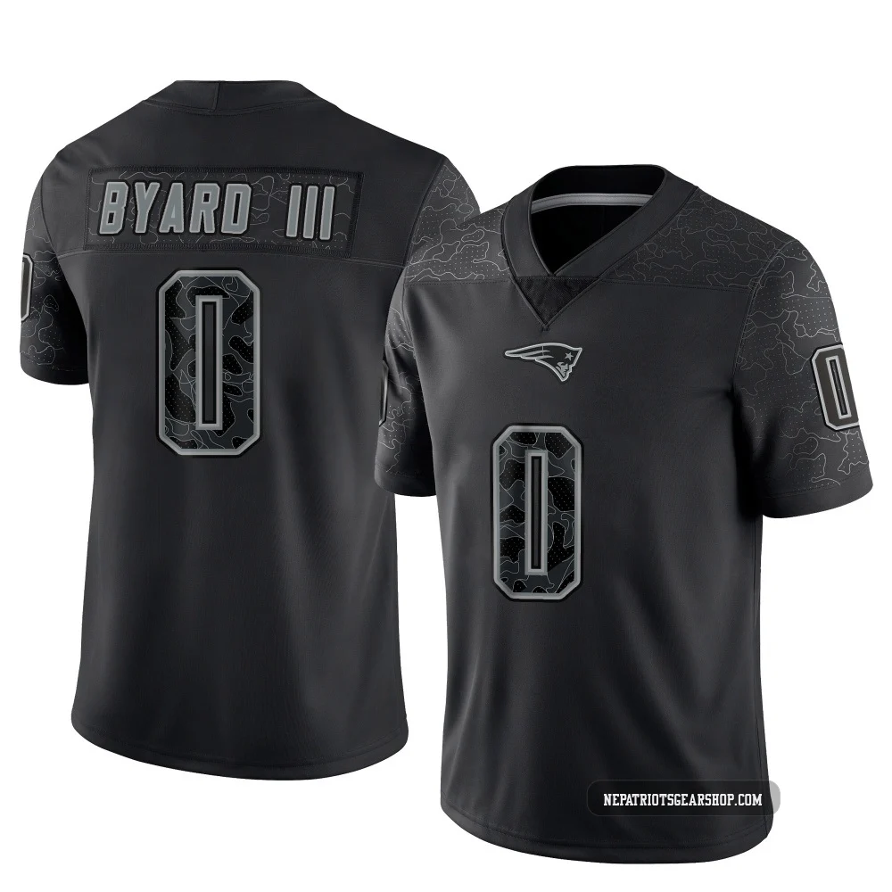 Kevin Byard III ＃0 New England Patriots Limited Reflective Jersey - Youth Black